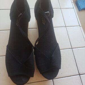 Toms Espadrills Sandals Size 11M Black
